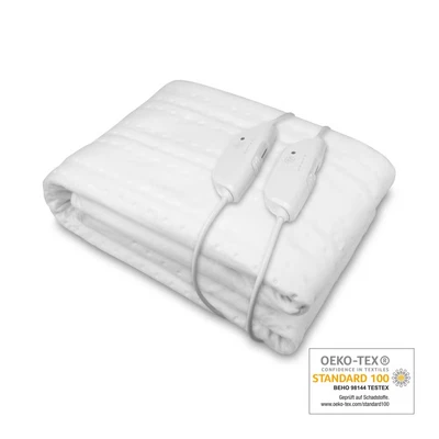 Abbildung von medisana HU 676 XXL Wärmeunterbett King Size mit 2 Bedienelementen, 150 x 160 cm, Abschaltautomatik, Überhitzungsschutz, 4 Temperaturstufen, waschbar, Bettwärmer für alle gängigen Matratzen