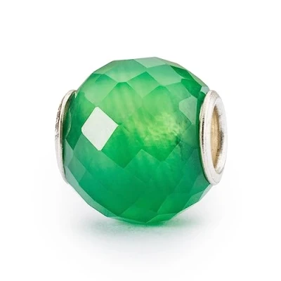 Abbildung von Trollbeads Runder Edelstein, facettiert (Grüner Onyx)