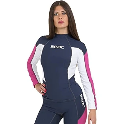 Abbildung von Seac RAA Long Evo Lady Rash Guard UV Schutz Shirt zum Schnorcheln und Schwimmen Langarm für Damen