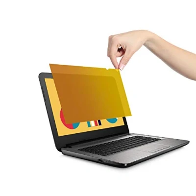 Abbildung von VistaProtect Premium Blickschutzfilter &amp; Anti Blaulichtfilter, Privacy Filter Blue Light Blickschutzfolie für Laptops Notebooks (14″ Zoll Gold)