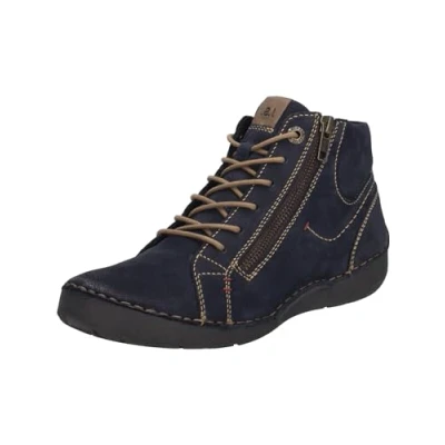 Abbildung von Josef Seibel Damen Schnürstiefeletten Fergey 67,Weite G (Normal),Wechselfußbett,halbstiefel,Kurzstiefel,uebergangsschuhe,Ocean,43 EU