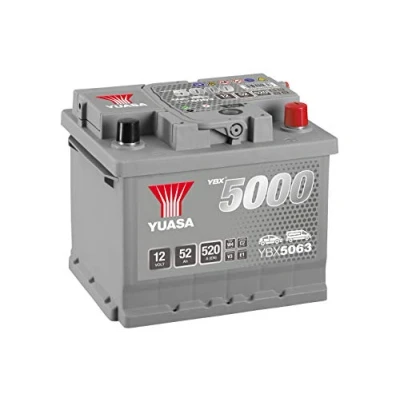 Abbildung von Yuasa YBX5063 12V 52Ah 520A Silber Hochleistungsbatterie