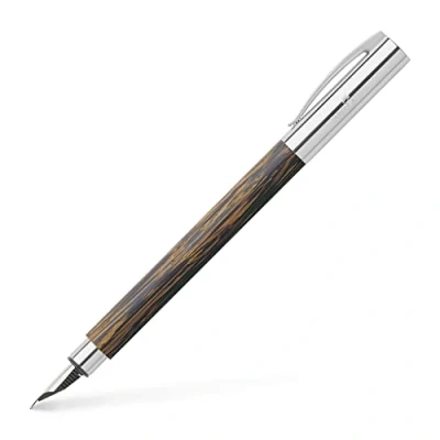 Abbildung von FABER CASTELL 148171 Füllfederhalter AMBITION Cocos, Federbreite F, inkl. Geschenkverpackung und Konverter
