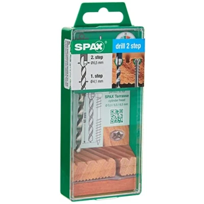 Abbildung von SPAX Stufenbohrer mit 2 Bohrstufen von 4,1 und 6,5 mm, drill step, Terrassenbau, 5009409873005