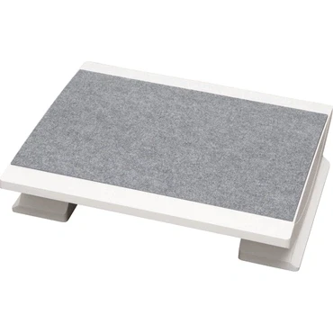 Abbildung von MAUL Fußstütze MAULpro 45x39 cm Ergonomische Fußablage mit Filzbelag Höhenverstellbar aus bruchsicherem Kunststoff Schreibtisch rutschfesten Füßen GS Zeichen Weiß