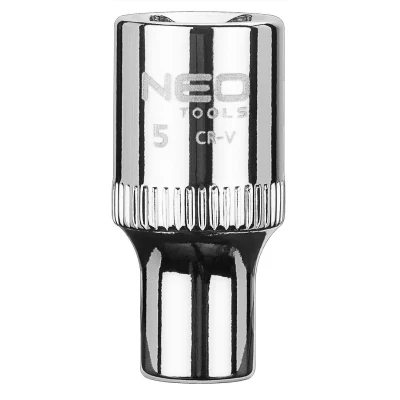 Abbildung von NEO TOOLS 08 222 Steckschlüsseleinsatz 1/4 3124 5 mm Chrom Vanadium Stahl SuperLock