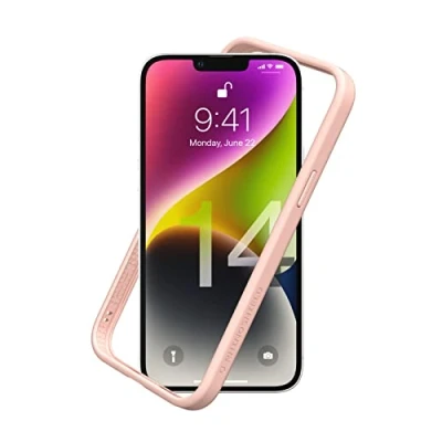 Abbildung von RhinoShield Bumper Case kompatibel mit [iPhone 14 Plus] CrashGuard NX Stoßdämpfende Schutzhülle im schlanken Design 3.5 Meter Fallschutz Samtrosa