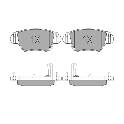 Abbildung von MEYLE 025 232 5817/W Bremsbelagsatz ORIGINAL Quality Hinterachse mit akustischer Verschleißwarnung Anti Quietsch Blech OPEL: Astra G CC, Zafira A