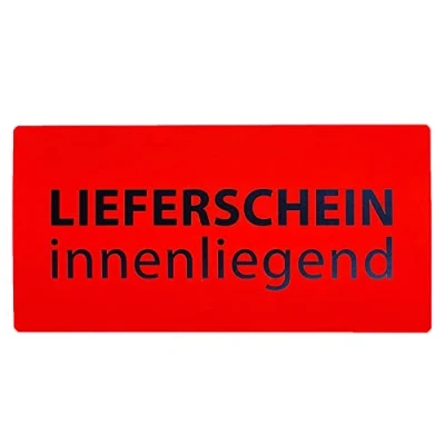 Abbildung von 50 Aufkleber Etikett Versandaufkleber Lieferschein innenliegend