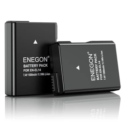 Abbildung von ENEGON en EL14 Wiederaufladbare Li Ion Akku für Nikon el14/el14a D5600 D5100 D5200 D5300 D5500 D3100 D3200 D3300 D3400 D3500 Coolpix P7000 P71000 P720 0 P7700 P7800 Digitalkamera