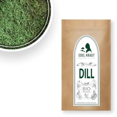 Abbildung von Dill getrocknet BIO DILLSPITZEN 100g EDEL KRAUT 100% naturreine geschnitten Premium Herb frei von jeglichen Zusatzstoffen für Salat und Fleischgerichte
