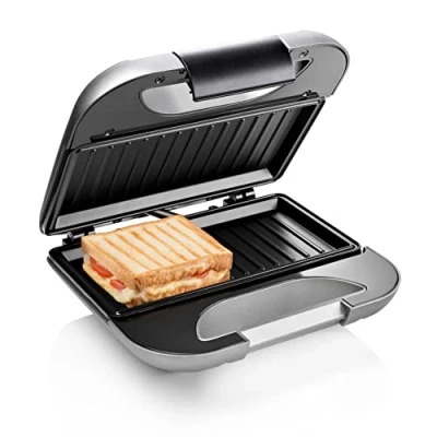 Abbildung von PRINCESS Sandwichmaker &quot;127003 DeLuxe&quot;, 750 W, 22x12cm Bratfläche, 0,85 m Kabellänge, mit Sicherheitsverschluss