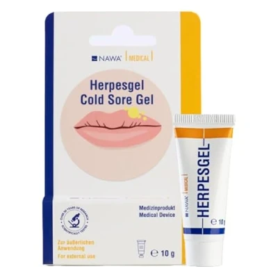 Abbildung von NAWA Herpesgel Lipidhaltiges Gel zur Anwendung bei Lippenherpes mit Bläschenbildung 10g