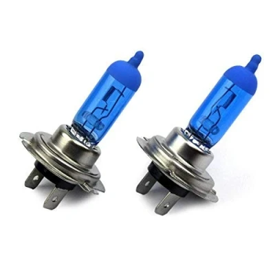 Abbildung von INION 2x Stück H7 12V 55W PX26D Halogen BLAU Birne Xenon Look Leuchten Lampe Lampen Glühlampen Super White Autolampen