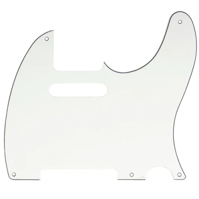 Abbildung von Musiclily 5 Löcher Vintage Tele Pickguard Gitarren Schlagbrett für Fender American/Mexican Telecaster E Gitarre, 3 lagig Pergament