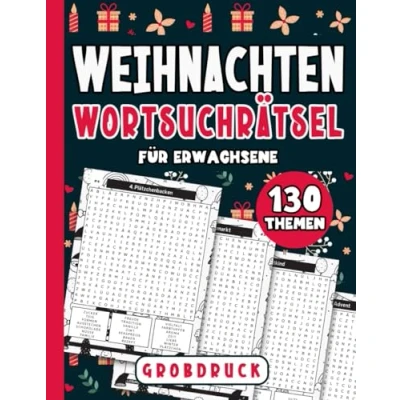 Abbildung von Weihnachts Wortsuchrätsel für Erwachsene: Großdruck Rätsel zu 130 Themen mit 3000 versteckten Wörtern Senioren &amp; Kinder