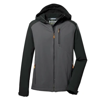 Abbildung von killtec Herren Softshelljacke/Outdoorjacke mit Kapuze KOS 265 MN SFTSHLL JCKT, schwarz, M, 41263 000