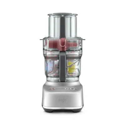 Abbildung von Sage The Paradice 9 Küchenmaschine inklusive Zubehörbox Würfeln, Hobeln, Kneten, Scheiben schneiden, Zerkleinern, Mixen 650W, 1,2 cm Einfüllschacht, Standmixer Gebürsteter Edelstahl
