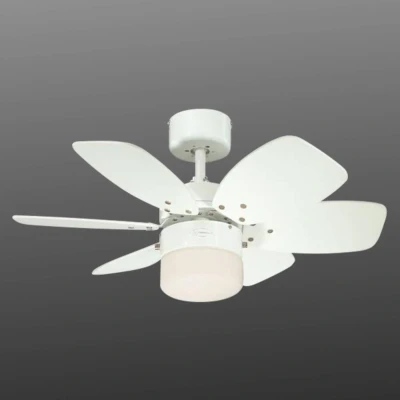Abbildung von Westinghouse Lighting Deckenventilator, E27, Ausführung in Weiß mit Wendeflügeln hellem Ahorn/weiß, 7242440