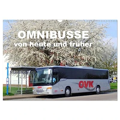 Abbildung von Omnibusse von heute und früher (Wandkalender 2025 DIN A3 quer), CALVENDO Monatskalender