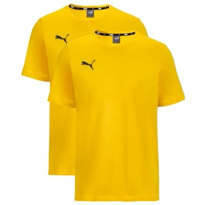 Abbildung von PUMA T Shirt Kinder 2er Pack Doppelpack Yellow Gr. 128