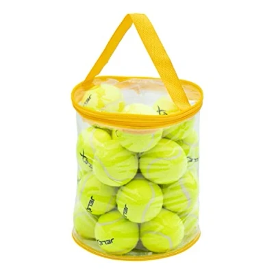 Abbildung von JELEX Tennisball Tennisbälle Set 24 Stück inkl. Tasche (24 St., inklusive einer mit Reißverschluss), für Anfänger, Kinder und Einsteiger geeignet