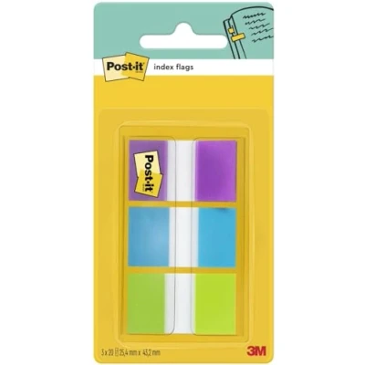 Abbildung von Post it 680PBGEU Haftstreifen Index Standard (25,4 x 43,2 mm, 3 20 im Etui) lila, blau, grün