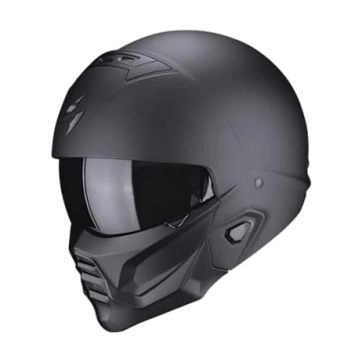 Abbildung von Scorpion Exo Motorradhelm Combat II Solid schwarz matt S, Bluetooth Vorbereitung