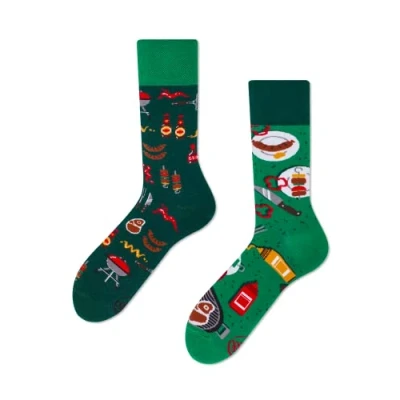 Abbildung von Many Mornings Freizeitsocken Socken BBQ (1 Paar, 1 Paar)