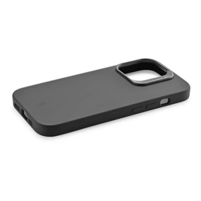 Abbildung von Cellularline Sensation+ für iPhone 15 Pro Starres Silikongehäuse mit weichem Finish ohne Griffeffekt Kanten, Tasten, Kamera und geschützte Steckverbinder Schwarz