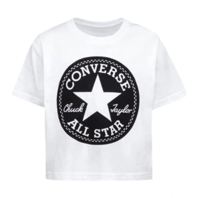Abbildung von Converse Signature Chuck Patch BOXY TEE Tshirt print für Kinder, Größe: 128/140, White