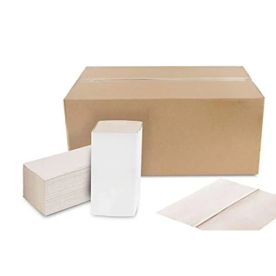 Abbildung von Falthandtücher Natur Premium 5.000 Blatt Recycling 1 lagig 25 x 23 cm ZZ/V Falz Papierhandtücher geeignet für Handtuchspender Ideal Gastronomie, Krankenhäuser, Praxen uvm.