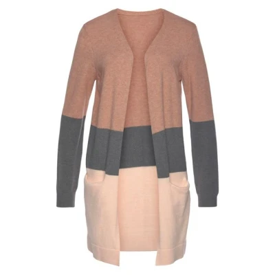 Abbildung von Lascana Cardigan Strickjacke rosagrauapricot, Damen, Größe: 36/38, Rosa grau apricot