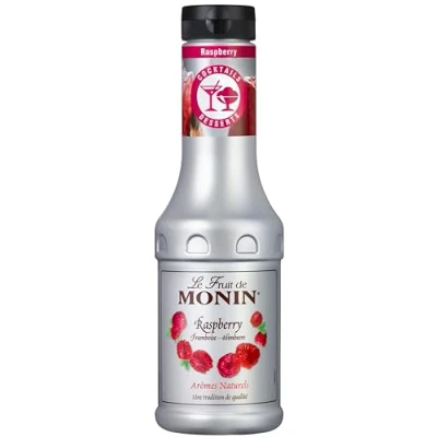 Abbildung von Monin Le Fruit Himbeere FruchtPüree Mix (1 x 0,5l) Fruchtzubereitung auf Himbeerbasis, intensiver Himbeergeschmack, Premium Sirup für Cocktails, Desserts, Getränke &amp; Backen