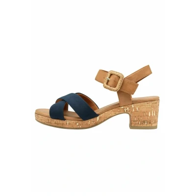 Abbildung von Marco Tozzi Riemensandalette, Damen, Größe: 39, Navy comb Schuhe