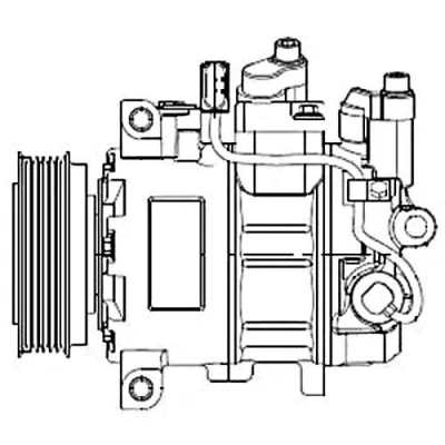 Abbildung von DELPHI CS20474 Kompressor 6SEU14 PAG 46 mit Kompressoröl AUDI: A4 B8 Limousine, A6 C6 Avant
