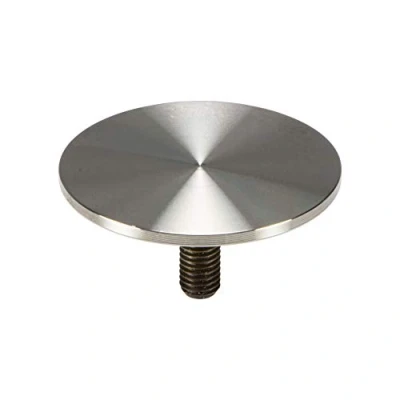 Abbildung von Gedotec Glasplatten Adapter Edelstahl Glas Befestigungsplatte mit M10 Gewinde für Tischbeine &amp; Tischfüße Ø 60 mm H10752 matt gebürstet 1 Stück Design Tischplatten Befestigung rund