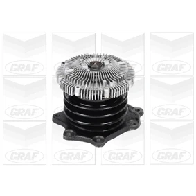 Abbildung von GRAF PA932 Wasserpumpe mit Dichtung mechanisch Stahlblech 105 für Keilrippenriementrieb NISSAN: TERRANO 2, Patrol GR 5 SUV, Pick Up