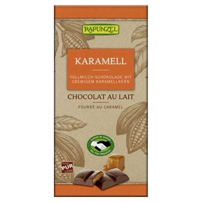 Abbildung von Rapunzel Vollmilch Schokolade mit Karamellfüllung 100 g