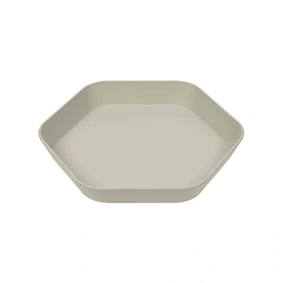 Abbildung von LÄSSIG Kinder Teller Kindergeschirr ohne Melamin, BPA frei, aus Biokomposit/Plate Geo, warm grey