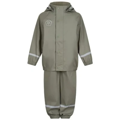 Abbildung von Color Kids Unisex Kinder Rain Set solid PU Regenjacke, Cadmium Yellow, 122