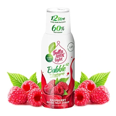 Abbildung von LIGHT Himbeere Fitness Sirup von FruttaMax Getränkesirup Zuckerfrei mit Stevia 60% Fruchtanteil 500ml