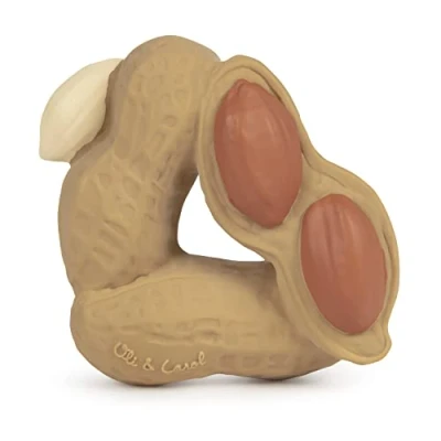 Abbildung von Oli &amp; Carol Baby Beißring aus Naturkautschuk, Paco the Peanut, 8 cm
