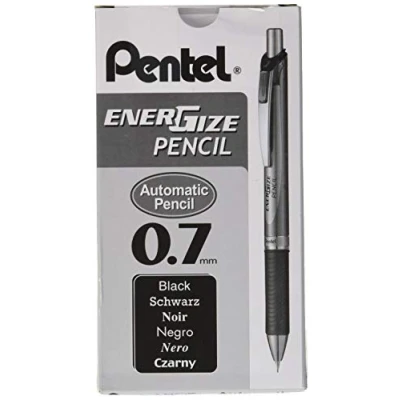 Abbildung von Pentel PL77 A EnerGize Druckbleistift, 0.7 mm, Aluminium/Schwarz, 12 Stück