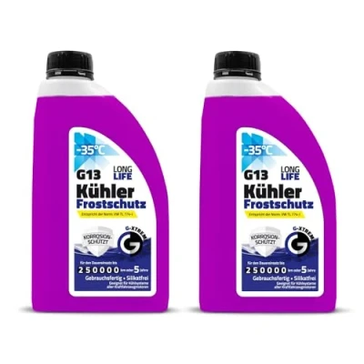 Abbildung von Gamix Hochwertige Autochemikalien Kühlerfrostschutz G13 Kühlflüssigkeit 5 Jahre bis 35C Gebrauchsfertig Kühlmittel Auto 1L (2L)