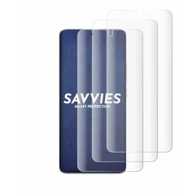 Abbildung von Savvies 4 Stück Full Screen Schutzfolie für Xiaomi Redmi Note 13 Pro+ 5G Cover Displayschutz Folie [3D Curved, Transparent, Anti Fingerabdruck]