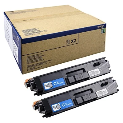 Abbildung von Brother Original TN900C Toner Doppelpack cyan 2x 6.000 Seiten (TN 900CTWIN)