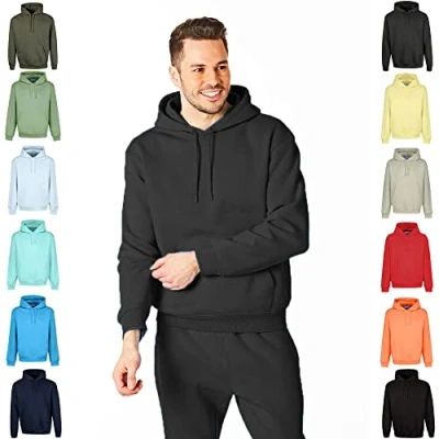 Abbildung von RIPT Performance RCSWT763 Herren Kapuzen Soft Touch Loungewear Hoodie Sweatshirt Oberteil, Holzkohle, L