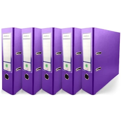 Abbildung von Netuno 5x Akten Ordner lila din a4 2 Ring Mechanik Ringorder 8cm Kunststoff breit Büroordner Plastikordner Briefordner Ringmappe breiter Aktenordner 5er pack