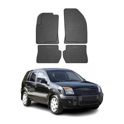 Abbildung von Fußmatten Automatten kompatibel mit Ford Fusion 2002 2012 OMAC Antirutsch Gummimatten 3D Schwarz